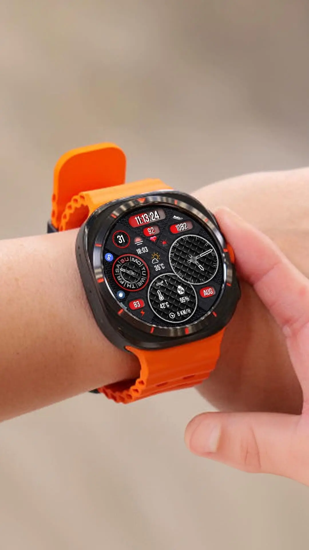Top 3 Must-Have Wear Os Watch Faces For Galaxy Watch Ultra 2026 N-Sport Watch Face N-Sport 608 Luxury Stealth Hybrid Watch Face
