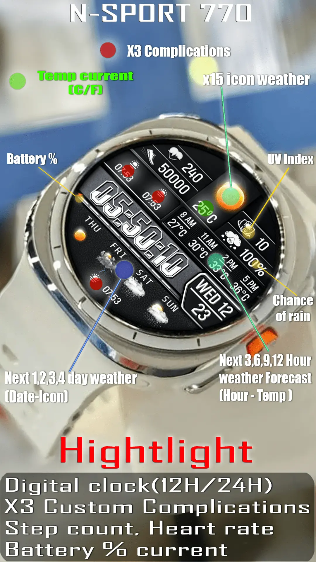 How To Install N-Sport 770 Business Mens Style Watch Face For Wearos N-Sport Watch Face N-Sport770 Business Mens Style N-Sport Watch Face