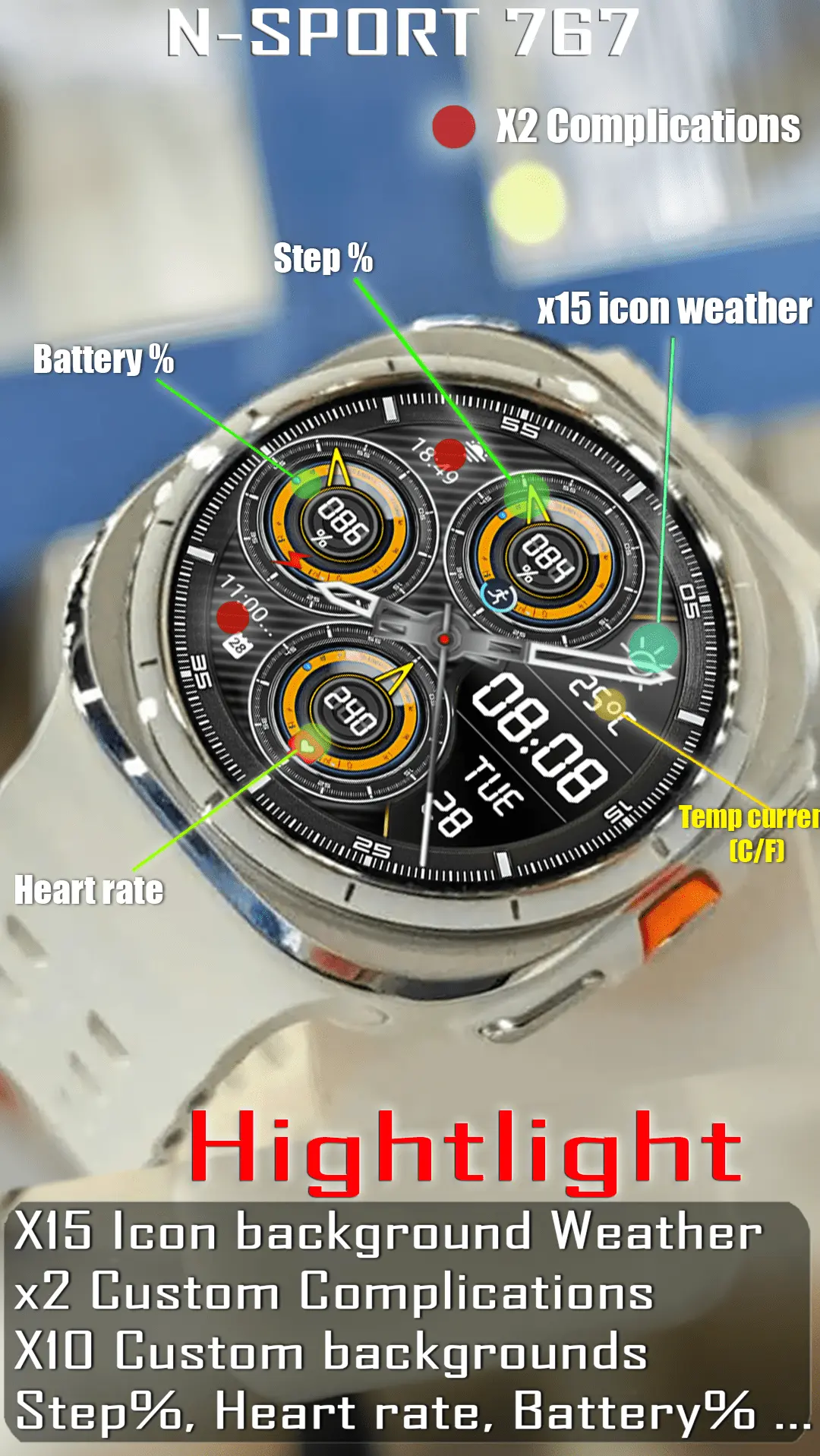 How To Install N-Sport 767 Analog Digital Watch Face For Wearos N-Sport Watch Face N-Sport767 Analog Digital N-Sport Watch Face