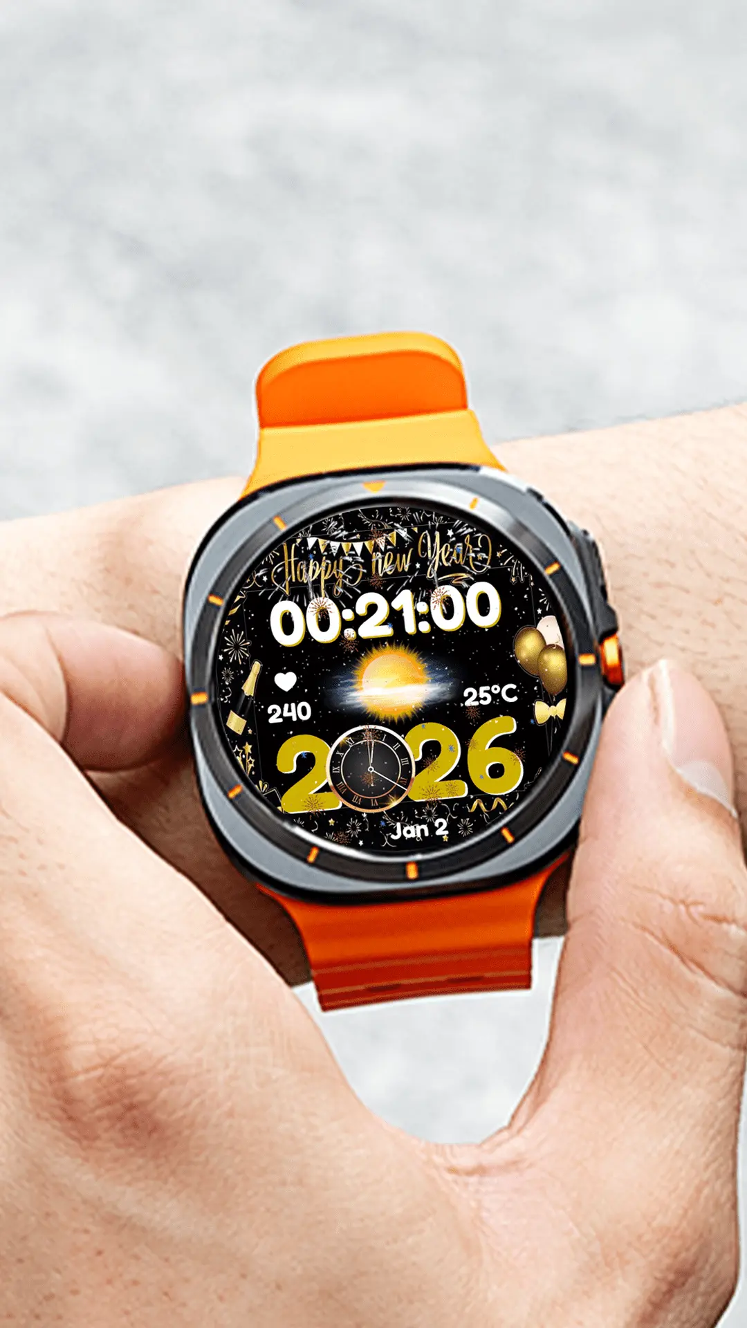 N-Sport 781 Happy New Year Watch Face Review: Festive &Amp; Elegant N-Sport Watch Face N-Sport781 Welcome 2026 Happy New Year With N-Sport Watch Face View 1