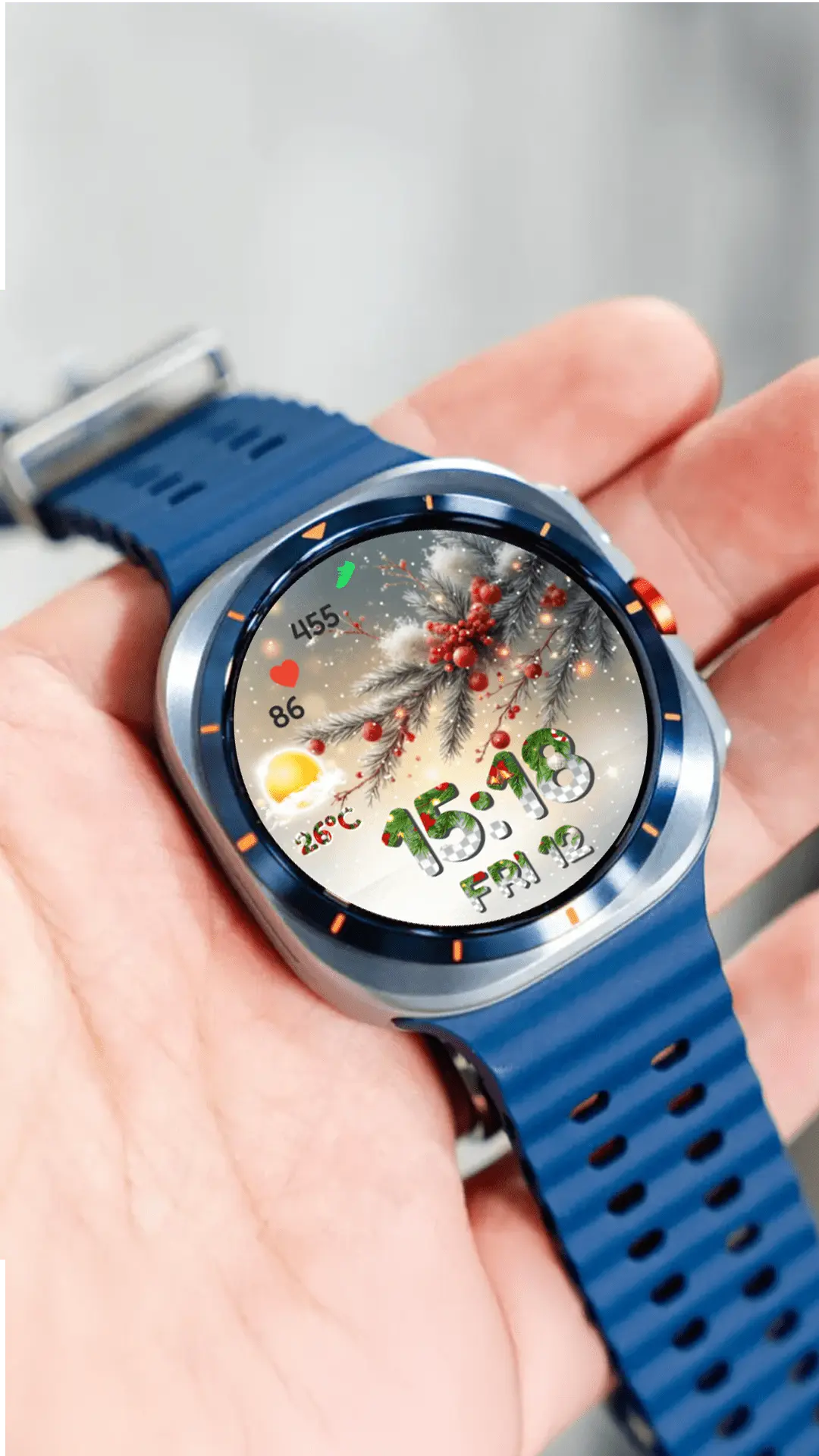 N-Sport 777 Xmas Snow 3Bg Watch Face Review: Winter Magic For Wearos N-Sport Watch Face N-Sport777 Xmas Snow 3Bg N-Sport Watch Face Samsung Wearos View 1