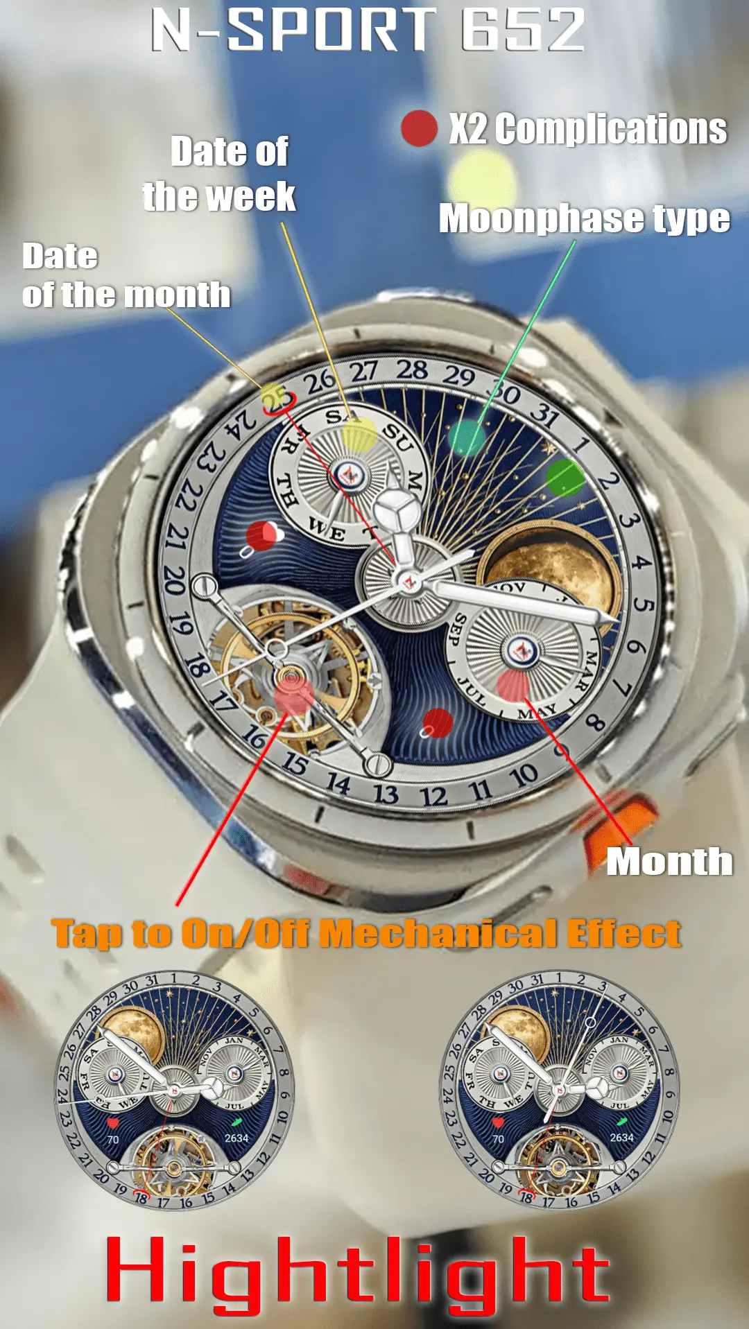 N-Sport 652 N-Tourbillon Watch Face Review: Elegance &Amp; Precision N-Sport Watch Face N-Sport652 N-Tourbillon Watch N-Sport Watch Face View 2