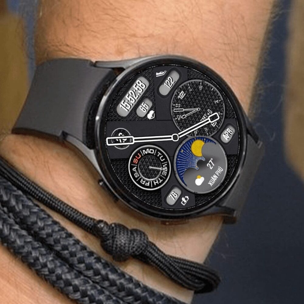 N-SPORT 621 Real-time Weather Luxury Hybrid Watch Face for Samsung & Wear OS - N-SPORT WATCH FACE