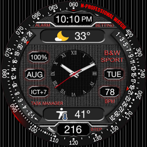 N-SPORT 198 Luxury Hybrid Watch Face for Samsung & Wear OS