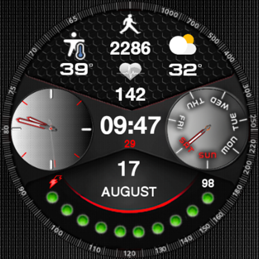 N-SPORT 268 Real-time Weather Luxury Hybrid Watch Face for Samsung & Wear OS