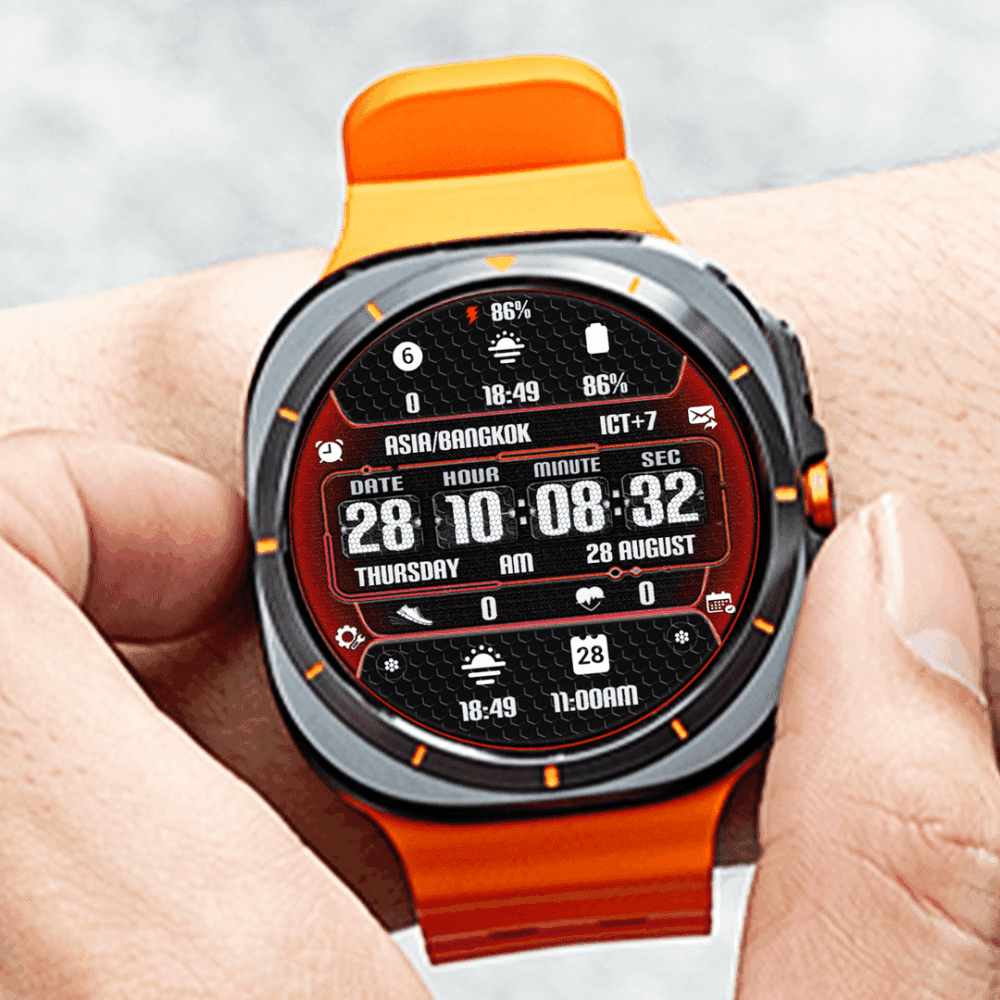 N-SPORT 319 Real-time Weather Luxury Digital Watch Face for Samsung & Wear OS - N-SPORT WATCH FACE