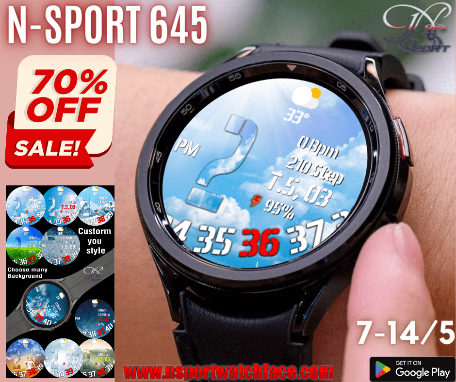 Receive Discounts 70% N-Sport645 Watch Face In Just One Week!!! N-Sport Watch Face Receive Discounts 70% N-Sport645 Watch Face In Just One Week!!! - N-Sport Watch Face