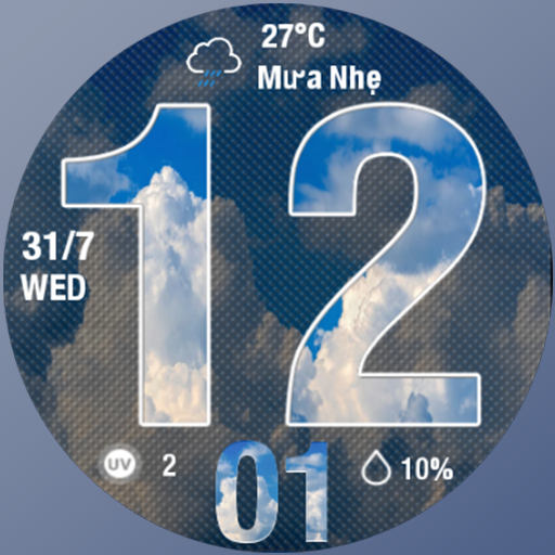N-SPORT 638 Luxury Digital Watch Face for Samsung & Wear OS