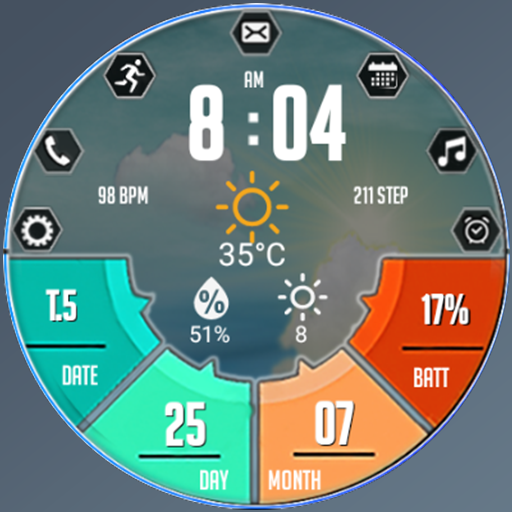 N-SPORT 506 Digital Watch Face for Samsung & Wear OS