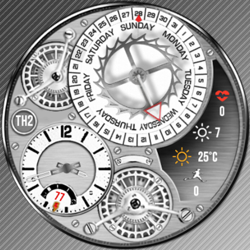 N-SPORT 156 Real-time Weather Luxury Classic Analog Watch Face for Samsung & Wear OS