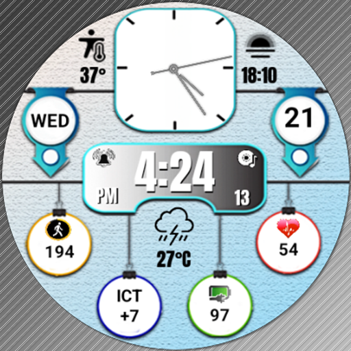 N-SPORT 221 Luxury Hybrid Watch Face for Samsung & Wear OS