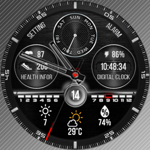 N-SPORT 655 Real-time Weather Luxury Hybrid Watch Face for Samsung & Wear OS