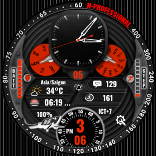 N-SPORT 373 Luxury Hybrid Watch Face for Samsung & Wear OS