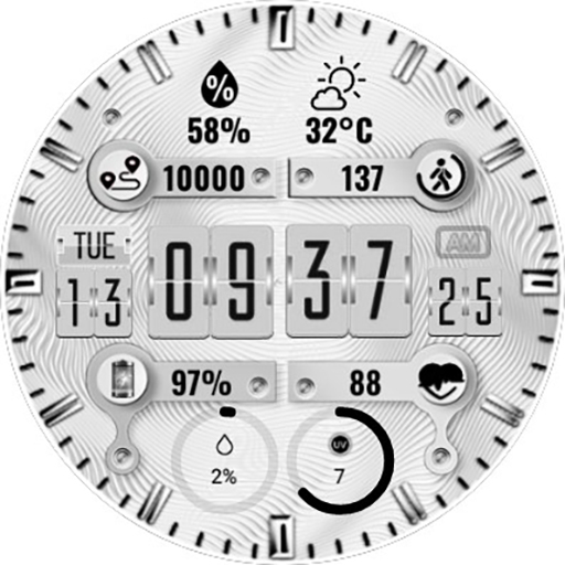 N-SPORT 146 Luxury Digital Watch Face for Samsung & Wear OS