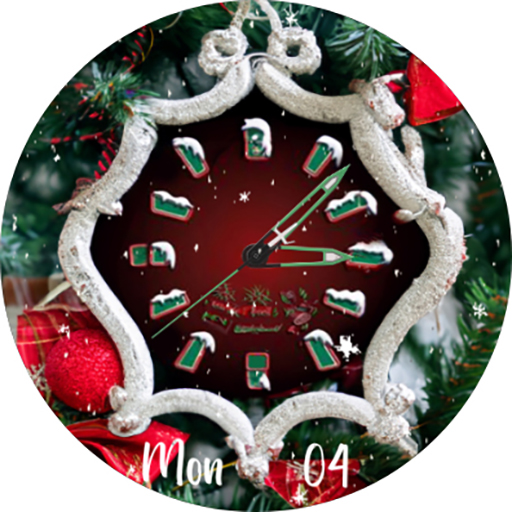 N-SPORT672 Christmas Seasonal Real-time Weather Watch Face for Samsung & Wear OS