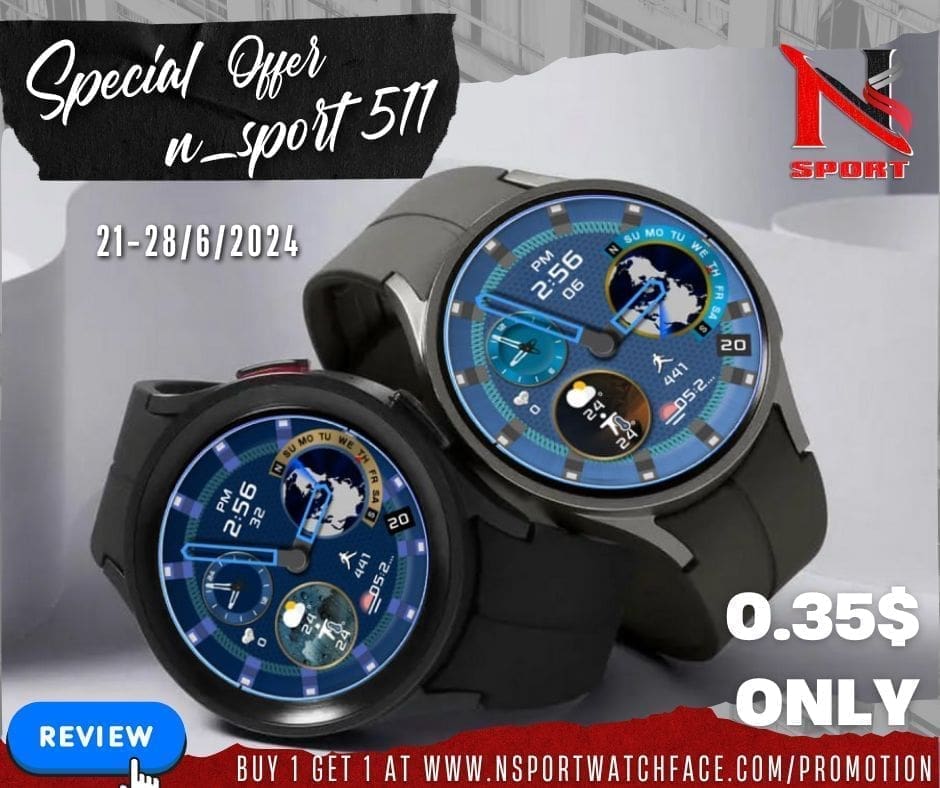 Disc Only 0.35$ N-Sport 511 Watch Face Wearos For Samsung Galaxy Watch 4,5,6 N-Sport Watch Face Disc Only 0.35$ N-Sport 511 Watch Face Wearos For Samsung Galaxy Watch 4,5,6 - N-Sport Watch Face