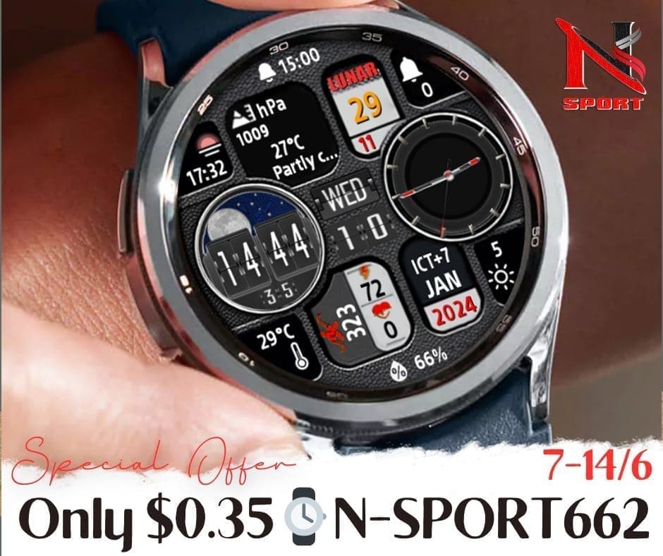 N-Sport662 Watch Face Discount To Only 0.35 Usd - 1 Week Opportunity! N-Sport Watch Face N-Sport662 Watch Face Discount To Only 0.35 Usd – 1 Week Opportunity! - N-Sport Watch Face