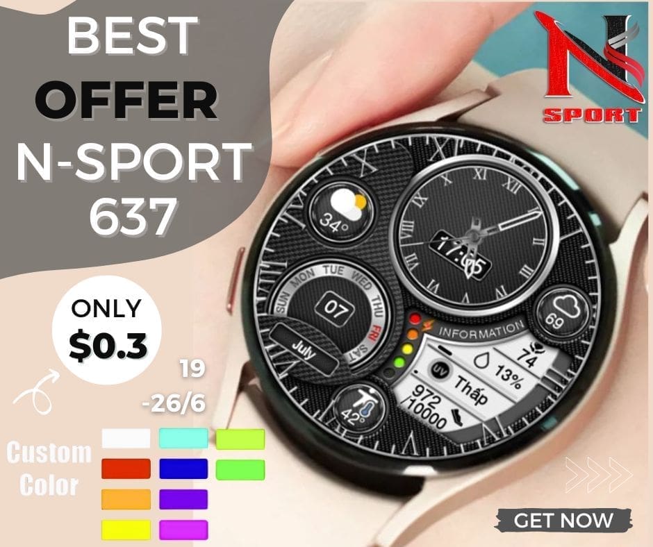 Bigsale N-Sport 637 Watch Face #Wearos Samsung Galaxy Watch 4,5,6 N-Sport Watch Face Bigsale N-Sport 637 Watch Face #Wearos Samsung Galaxy Watch 4,5,6 - N-Sport Watch Face