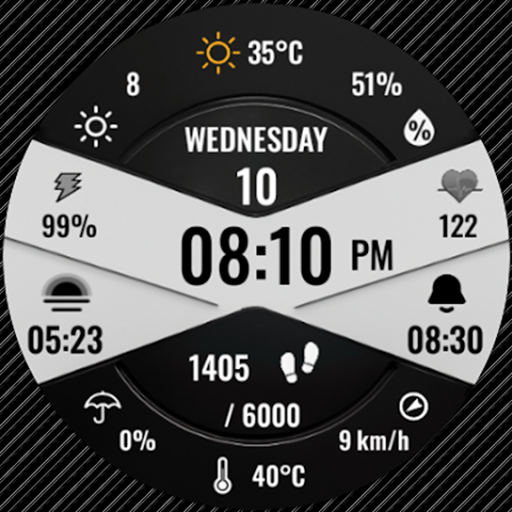 N-SPORT 702 Luxury Digital Watch Face for Samsung & Wear OS