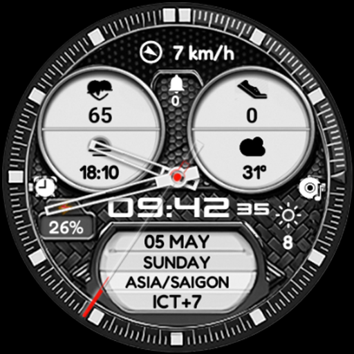 N-SPORT 691 Luxury Hybrid Watch Face for Samsung & Wear OS