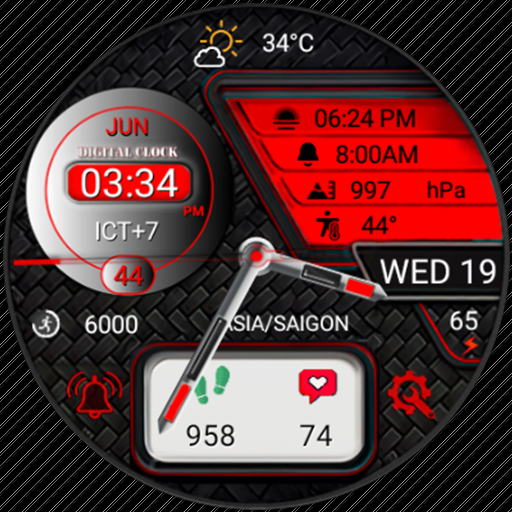 N-SPORT 688 Luxury Hybrid Watch Face for Samsung & Wear OS