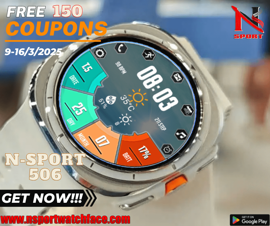 Gifts In March -150 Free Coupon N -Sport506 Face Face For You Do Not Miss !!! N-Sport Watch Face Gifts In March -150 Free Coupon N -Sport506 Face Face For You Do Not Miss !!! - N-Sport Watch Face