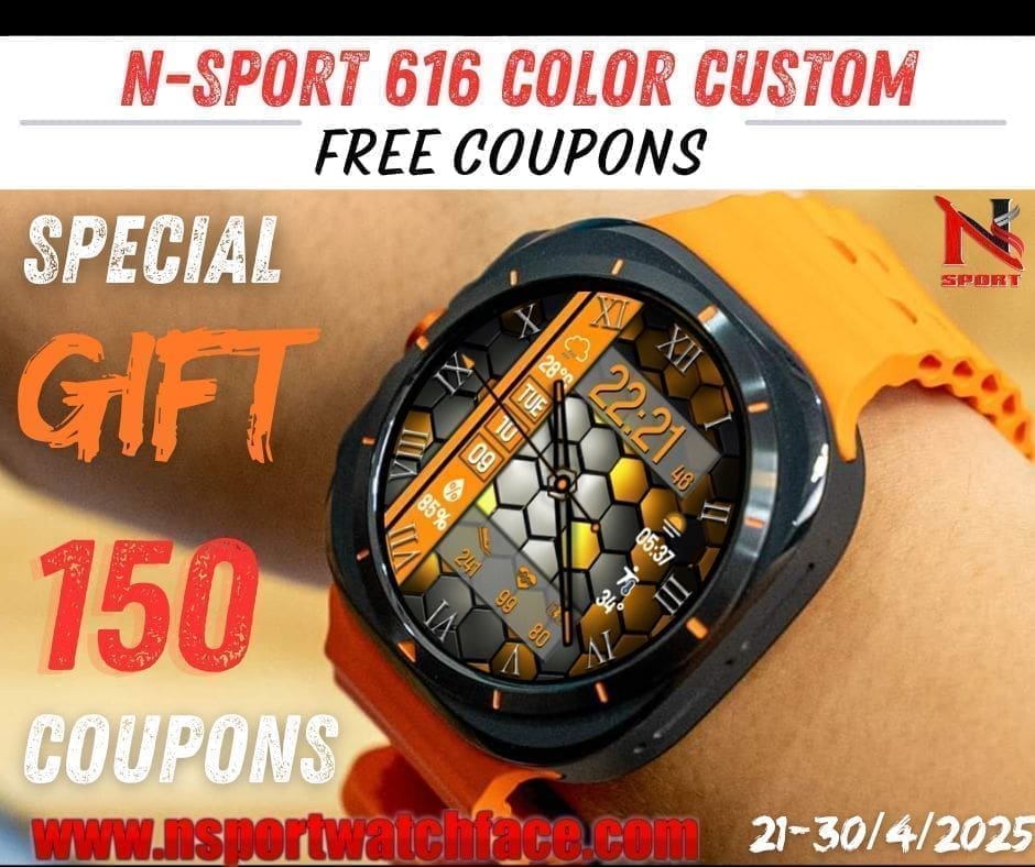 Free 150 Coupon N-Sport 616 Watch Face Celebrates Easter N-Sport Watch Face Free 150 Coupon N-Sport 616 Watch Face Celebrates Easter - N-Sport Watch Face