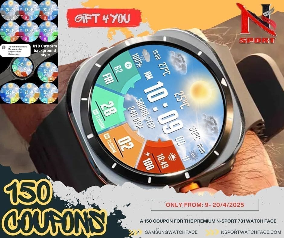 Free 150 Coupon N-Sport 731 Watch Face -Celebrates Easter N-Sport Watch Face Free 150 Coupon N-Sport 731 Watch Face -Celebrates Easter - N-Sport Watch Face