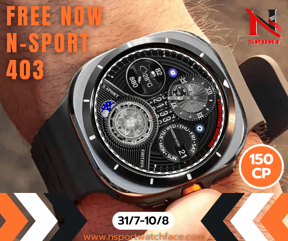 Free 150 Coupons – N-Sport403 Digital Analog Watch Face (From July 31 – August 10) N-Sport Watch Face Free 150 Coupons – N-Sport403 Digital Analog Watch Face (From July 31 – August 10) - N-Sport Watch Face