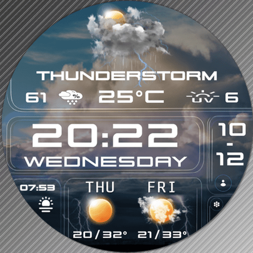 Feature Icon Watch Face 758 2 N-Sport 758 Holiday Seasonal Real-Time Weather Luxury Hybrid Watch Face For Samsung &Amp; Wear Os N-Sport Watch Face