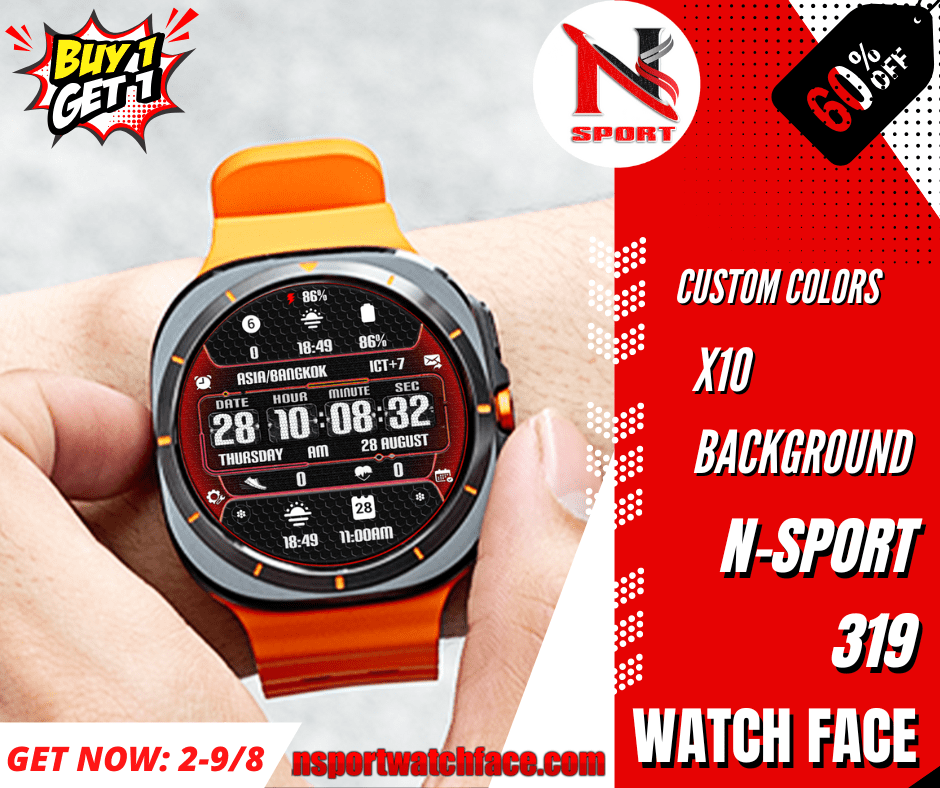 60% Off – N-Sport319 Digital Color Watch Face (From August 2–9) N-Sport Watch Face 60% Off – N-Sport319 Digital Color Watch Face (From August 2–9) - N-Sport Watch Face