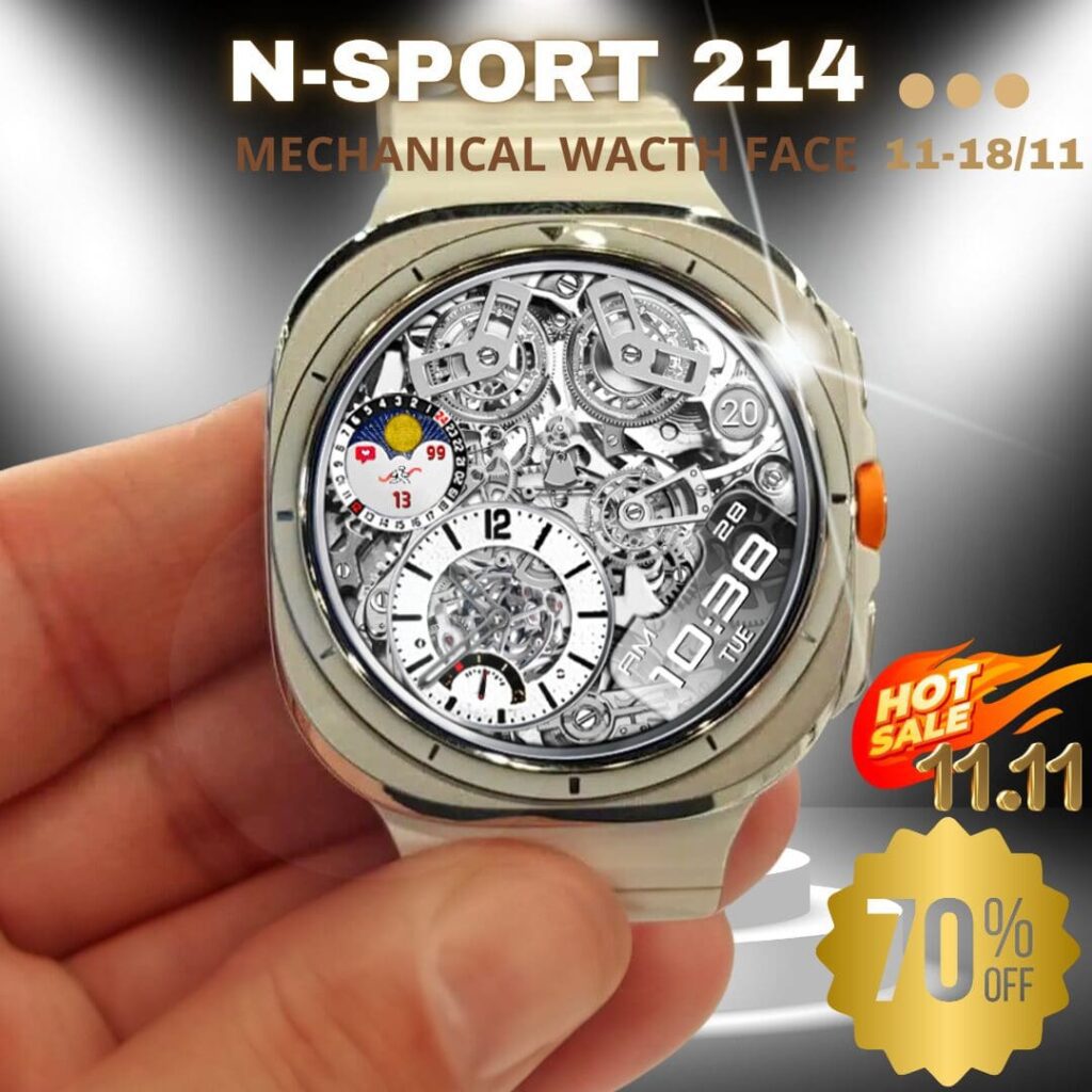 ⏰ Sale Limited: N-Sport214 Mechals Watch Face N-Sport Watch Face Only $0.55! N-Sport Watch Face N-Sport 709 Watch Face Free 150 Coupons For 11/11 Mega Sale (Valid 11–20 Nov 2025) - N-Sport Watch Face