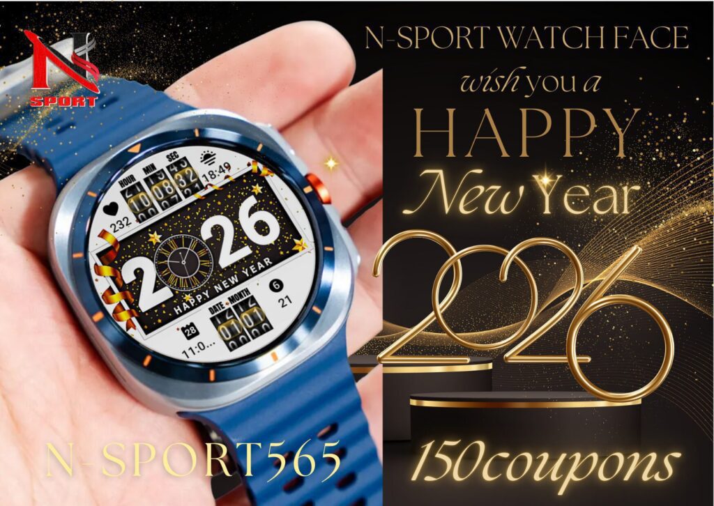 N-Sport565 Watch Face: Free 150 Coupon For New Year'S Celebration (30/12-8/1/2026) N-Sport Watch Face N-Sport565 Watch Face: Free 150 Coupon For New Year’S Celebration (30/12-8/1/2026) - N-Sport Watch Face