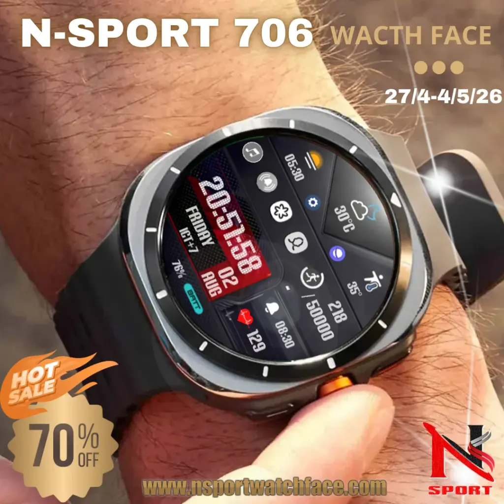 Detailed Review: Why N-Sport 706 Is The Perfect Balance Of Style And Utility For Galaxy Watch N-Sport Watch Face Detailed Review: Why N-Sport 706 Is The Perfect Balance Of Style And Utility For Galaxy Watch - N-Sport Watch Face