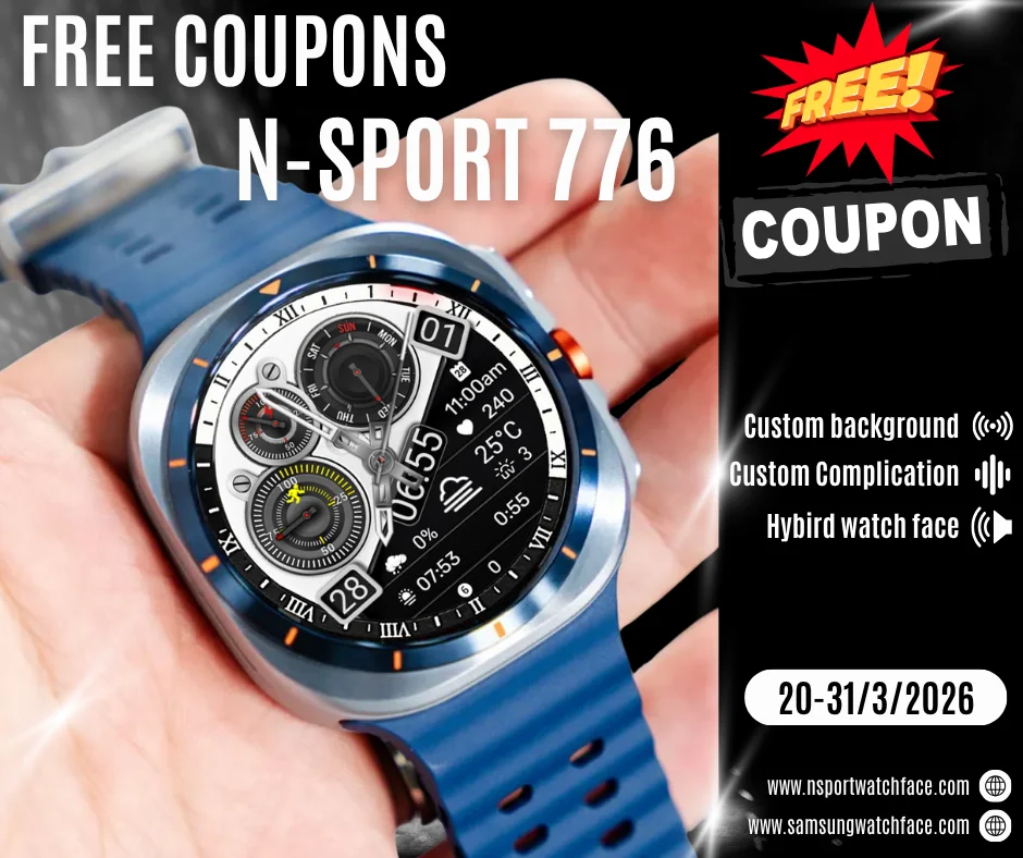 Claim Your Free 150 Coupon For N-Sport 776 Classic Watch Face – Limited Offer May 20–31, 2026 N-Sport Watch Face Claim Your Free 150 Coupon For N-Sport 776 Classic Watch Face – Limited Offer May 20–31, 2026 - N-Sport Watch Face